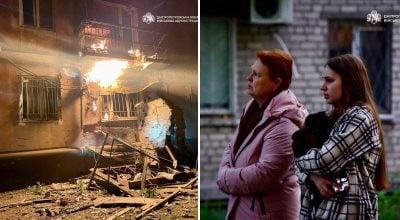 У Дніпрі після удару дронів загорівся житловий будинок: постраждала вагітна жінка