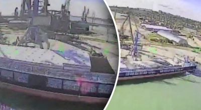 Одразу три влучання: ЗСУ атакували корабель РФ в порту Бердянська, що відомо