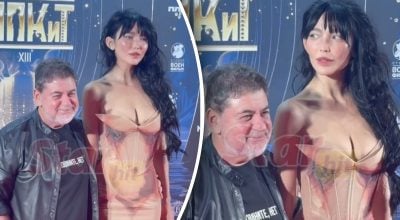 Карикатура: Цекало з дружиною висміяли в мережі за фото на червоній доріжці