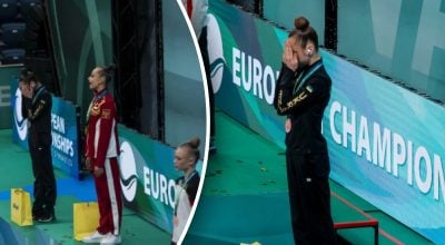 Українські гімнастки на чемпіонаті Європи влаштували бойкот гімнів Росії та Білорусі