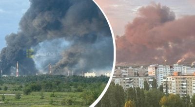 На НПЗ у Саратові здійнялася потужна пожежа після атаки дронів