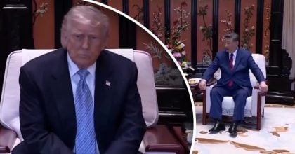 Китайці посадили Трампа на глибше крісло: кумедні кадри із зустрічі з Сі