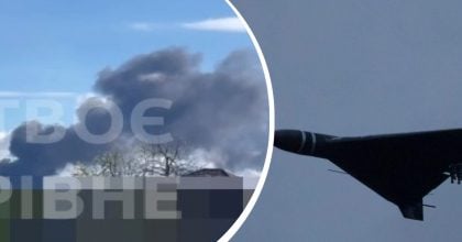 Здіймається густий стовп диму: потужний вибух прогримів біля Рівного - є влучання