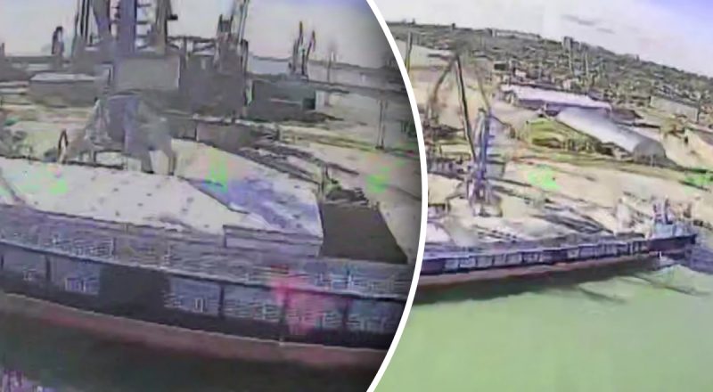 Сразу три попадания: ВСУ атаковали корабль РФ в порту Бердянска, что известно
