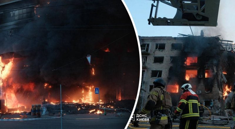 Киев в огне после атаки РФ: разрушения по всей столице, есть пострадавшие и жертва