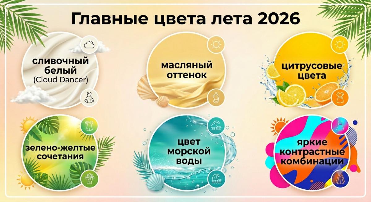 Главные цвета лета 2026