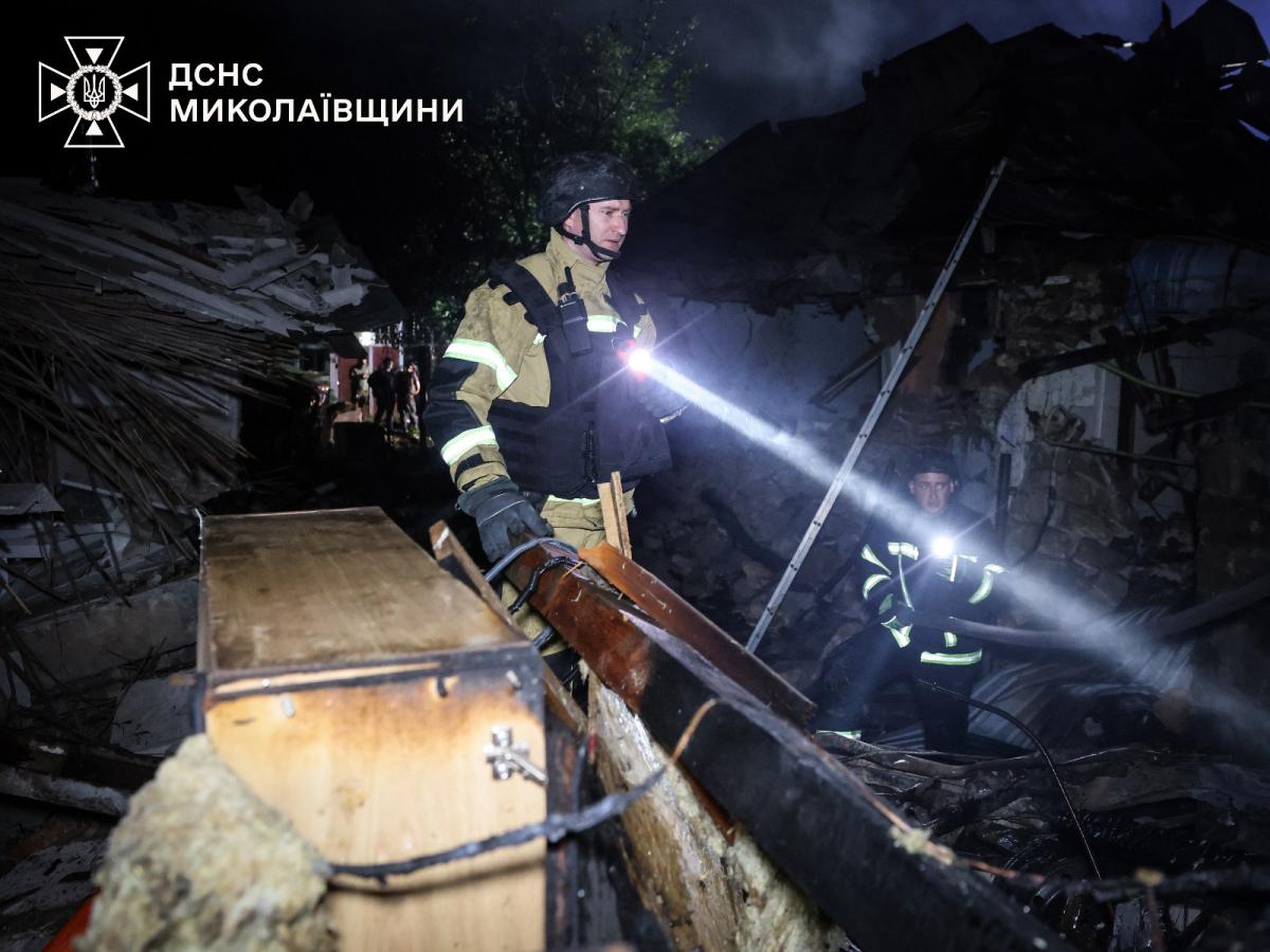 Последствия атаки на Николаев 12 июня