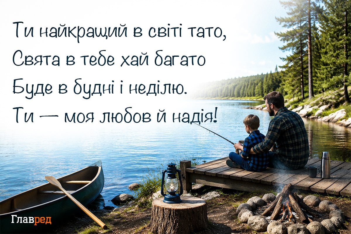 Листівка з Днем Батька Листівка з Днем Батька