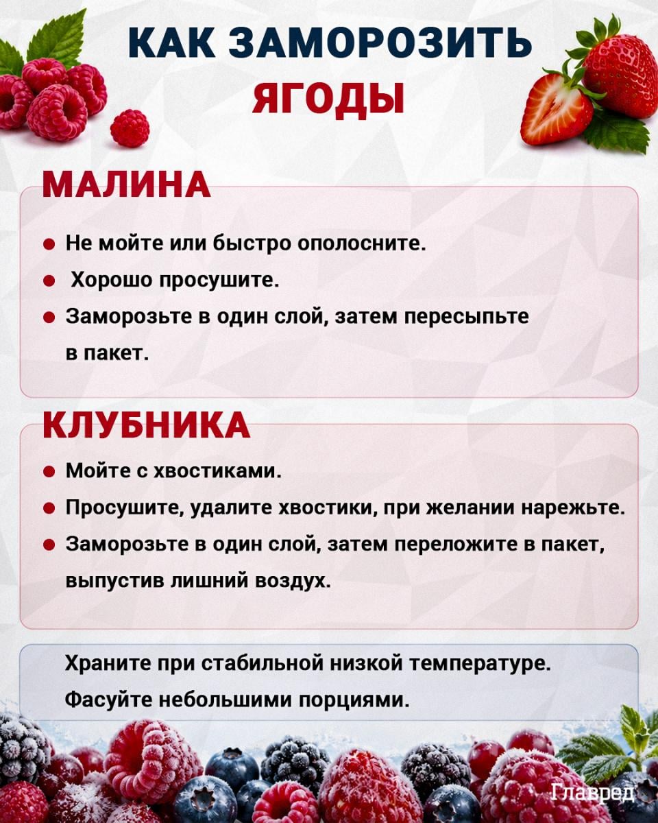 Как заморозить ягоды