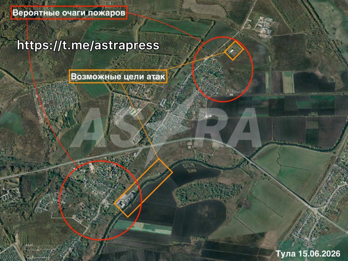Можливі цілі атак дронів у Тульській області 