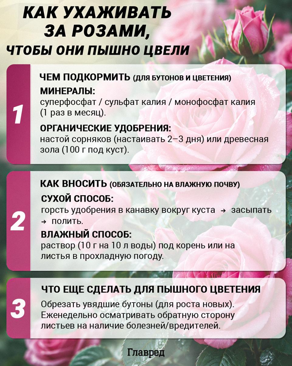 Как ухаживать за розами, чтобы они пышно цвели