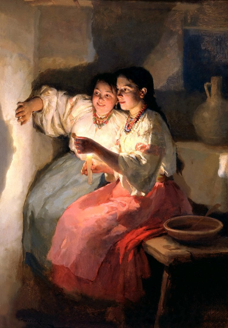 Микола Пимоненко "Ворожіння", 1888 рік 