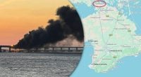 Четыре моста на въезде в Крым атаковали БПЛА: каковы последствия