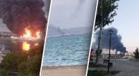 Под Москвой горит центр космической связи, поражены паромы и полигон РФ — Генштаб