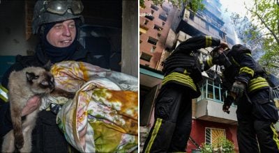 Росія атакувала Херсон дронами: загорілася багатоповерхівка, загинули люди