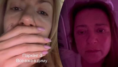 Леся Никитюк и Наталья Могилевская после российского удара по Киеву 15 июня