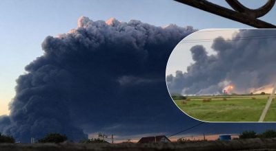 Дим видно за кілометри: у Краснодарському краї після атаки дронів масштабно палає НПЗ