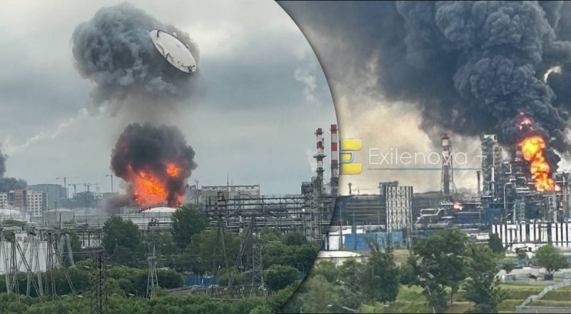 Потужні вибухи в Москві: з’явилися знімки наслідків прильотів по НПЗ