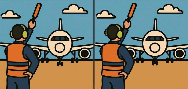 Тест на IQ: потрібно знайти 3 відмінності на картинці літака за 45 секунд