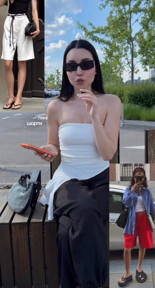 Лляні шорти бермуди