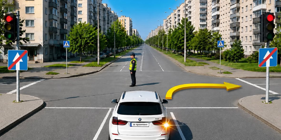 Заплутаний тест з ПДР з регулювальником: навіть досвідчені водії помиляються