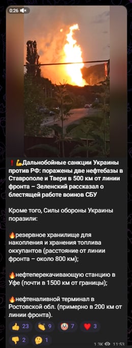 Скрин из тг