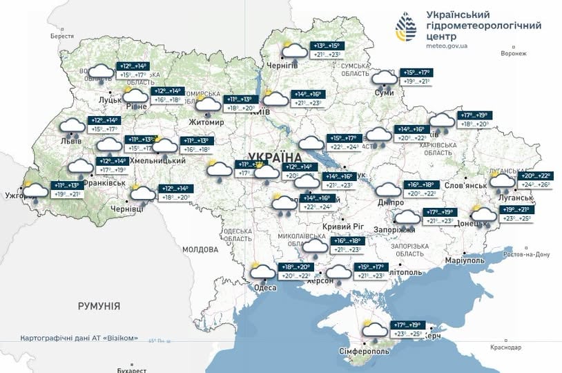 Град, грози та сильний вітер: частину України скоро накриє негода Град, грози та сильний вітер: частину України скоро накриє негода