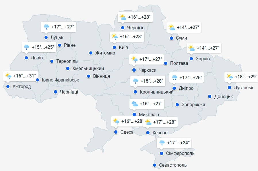 В Україну повернеться спека до +35 градусів: коли вщухнуть дощі та грози