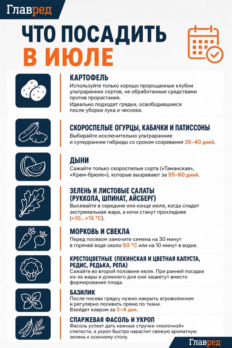 Что не поздно посадить в июле Что не поздно посадить в июле
