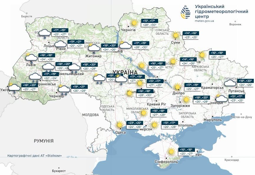 погода в Украине 19 июля погода в Украине 19 июля