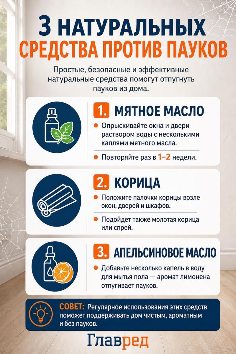 Натуральные средства от пауков Натуральные средства от пауков