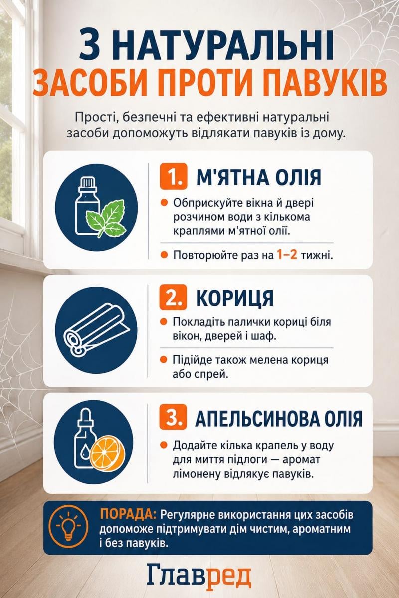 Натуральні засоби від павуків