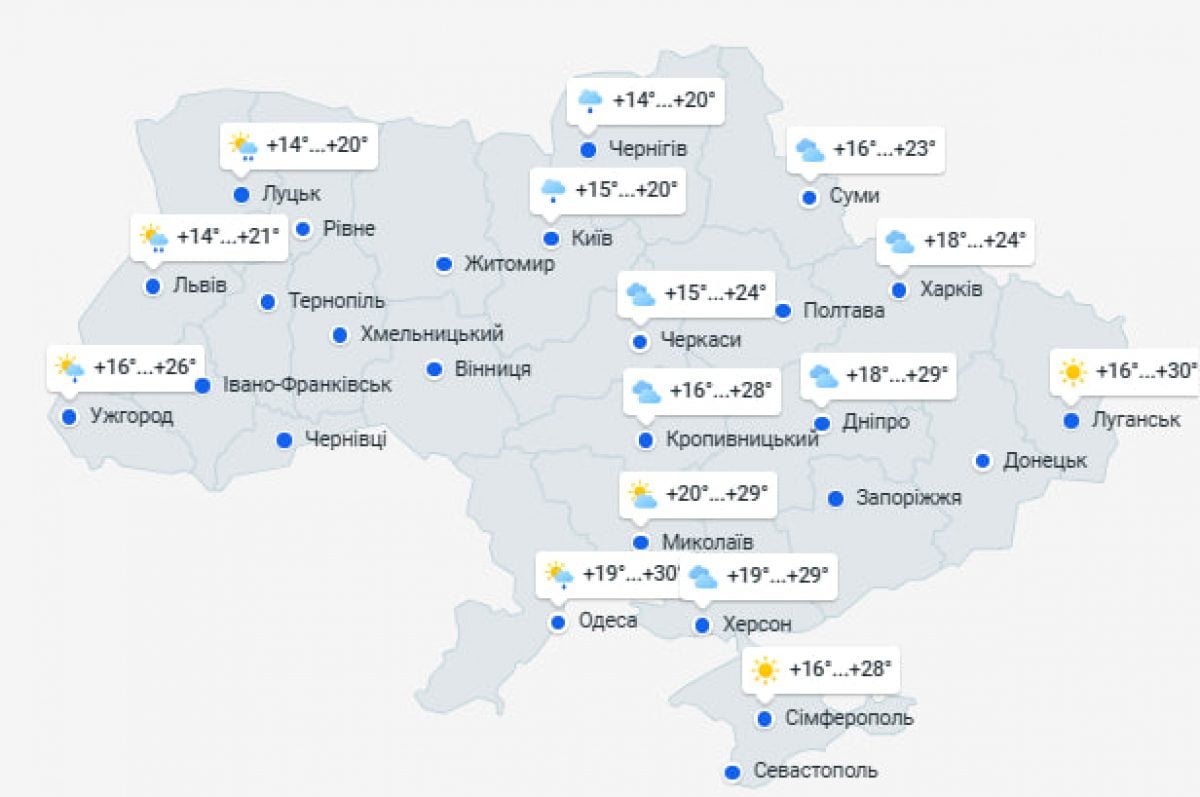 Погода в Украине 8 июля