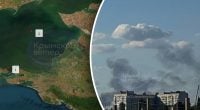 Дрони летіли один за одним: у Криму атакований важливий об'єкт, горить судно