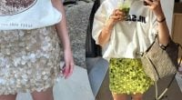 Как носить модную юбку с пайетками: 5 стильных образов с базовыми вещами