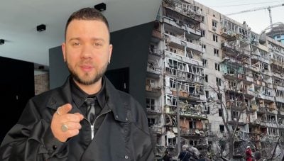 "Потужний вибух": популярний співак показав постраждалу квартиру після обстрілу