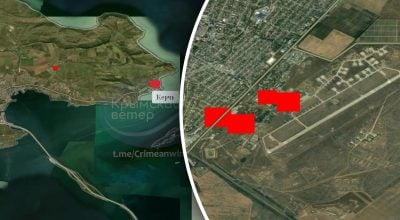 Багато вибухів і пожежі: у Криму атаковано аеродром і поромну переправу