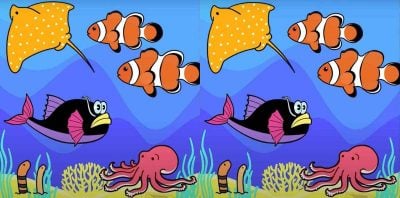 Тест на IQ: потрібно знайти 3 відмінності на картинці морських істот за 11 с