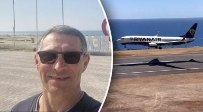 Чоловіка ледь не викинуло з літака: пасажири тримали його за ноги