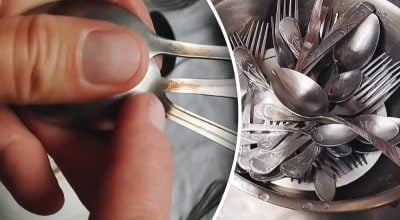 желтый налет на столовых приборах