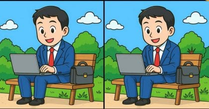 Тест на IQ: потрібно знайти 3 відмінності на картинці чоловіка з ноутбуком за 75 с