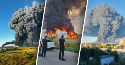 Під Москвою - масштабна пожежа: дрони рознесли нафтобазу та склади