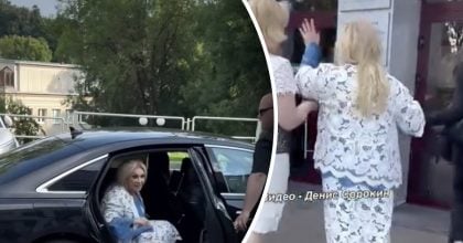 Стара бабка: "лису" Повалій випадково сфотографували на вулиці в Москві