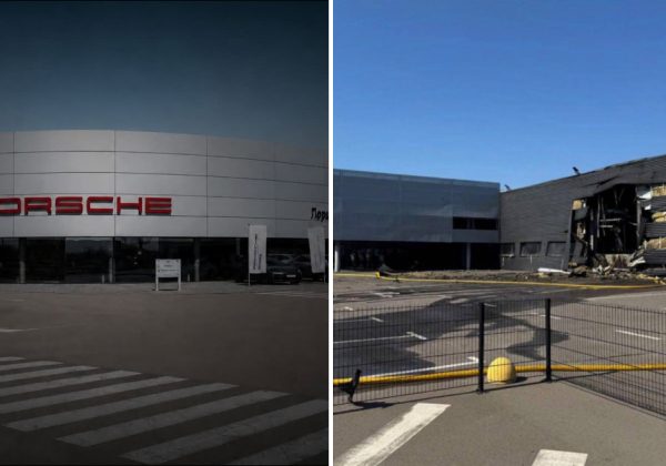 Оккупанты ударили автосалону Porsche под Киевом: есть пострадавшие