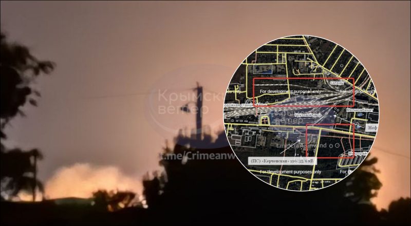 Дрони атакували Керч усю ніч, спалахнули великі пожежі: що відомо