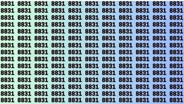Тест на внимательность: нужно найти число 8881 среди 8831 за 12 секунд Тест на внимательность: нужно найти число 8881 среди 8831 за 12 секунд