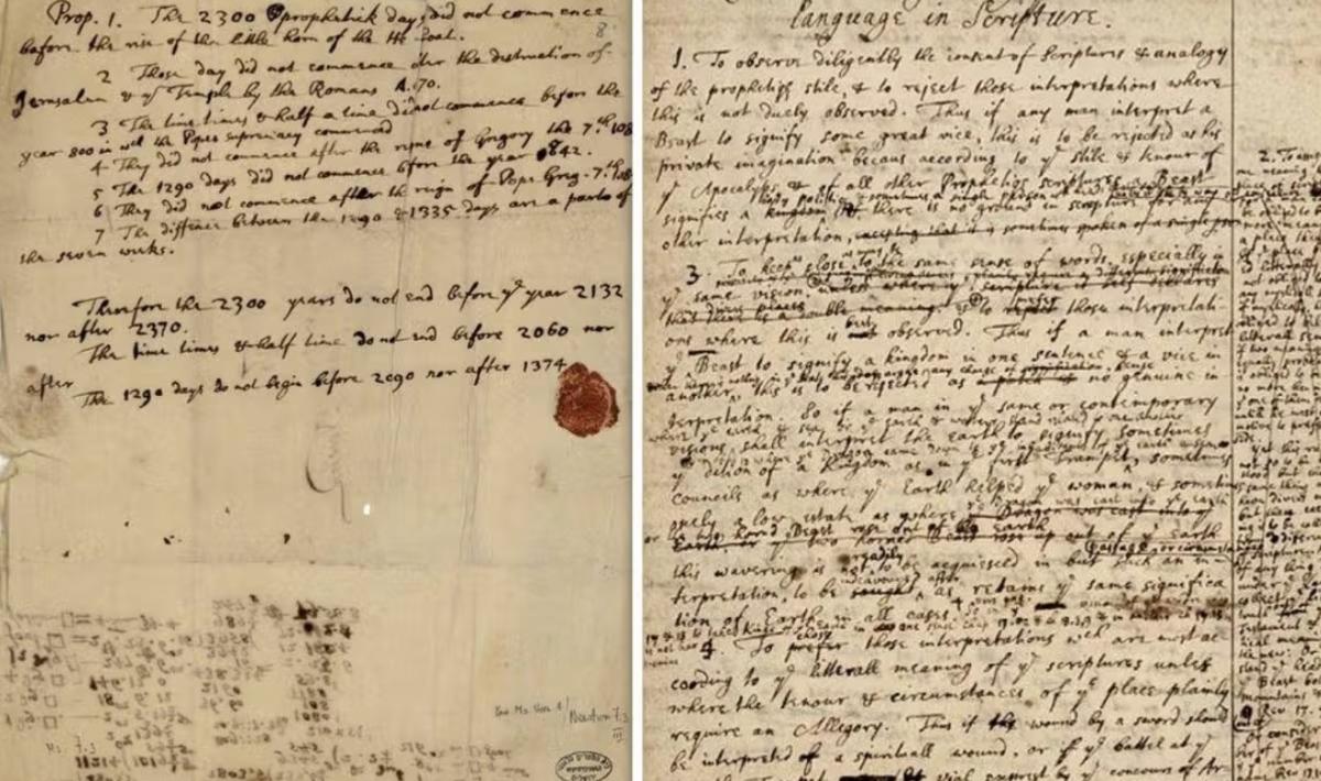 В документах, датируемых 1704 годом, ученый проводил расчеты на основании Книги пророка Даниила В документах, датируемых 1704 годом, ученый проводил расчеты на основании Книги пророка Даниила