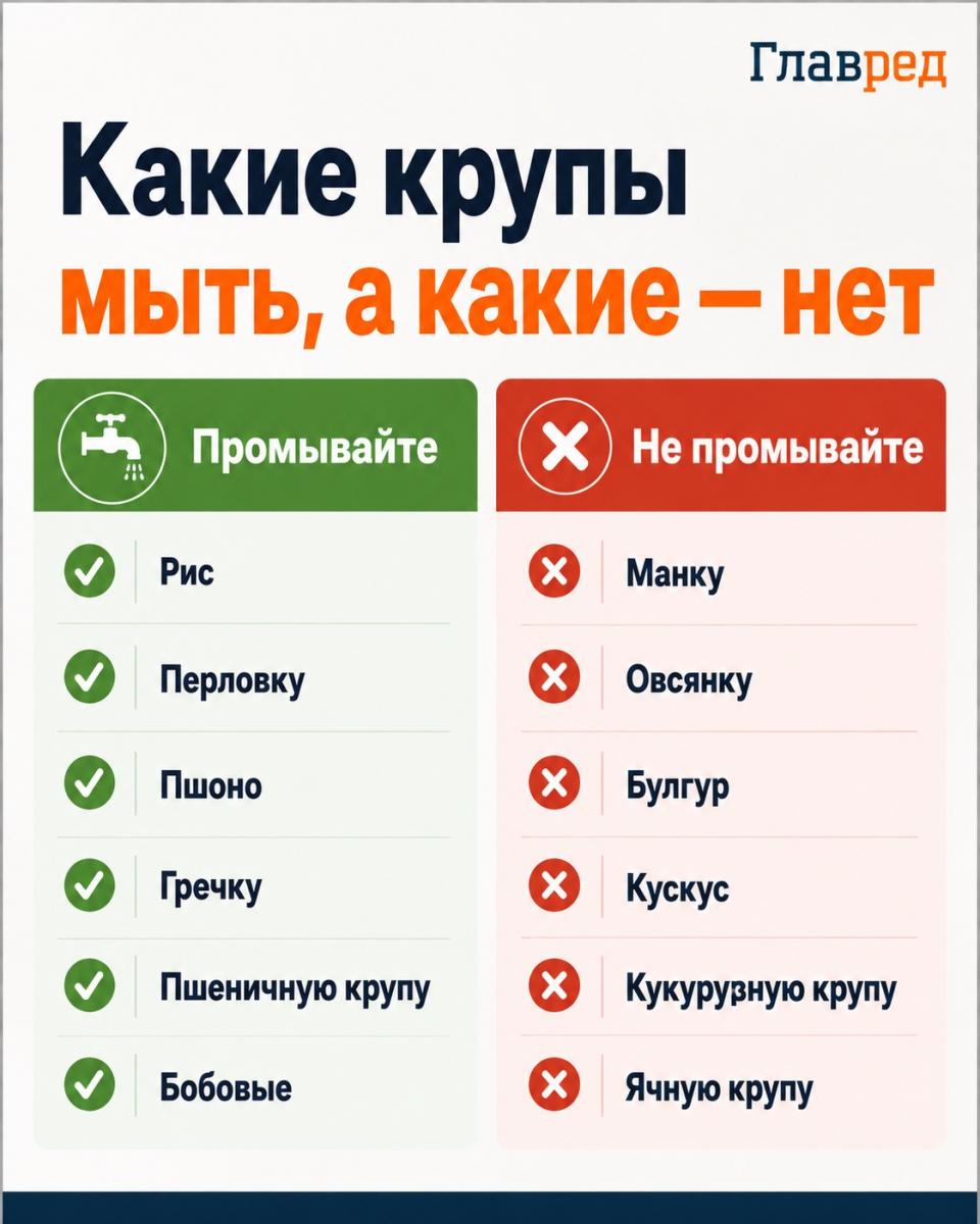 Какие крупы нужно промывать