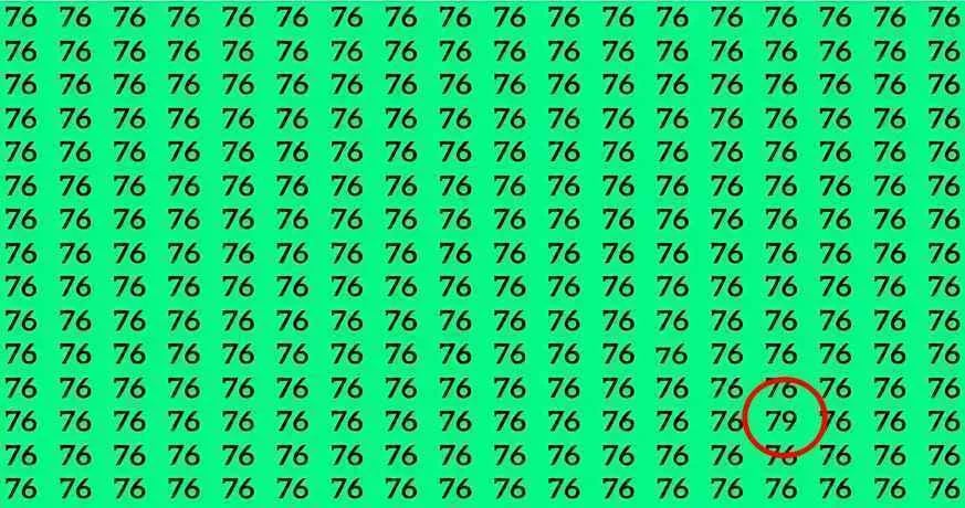 Тест на IQ: потрібно знайти число 79 серед 76 за 12 секунд