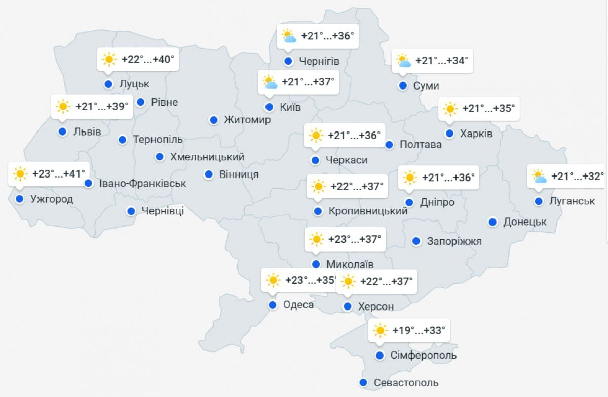 Погода в Україні 5 серпня